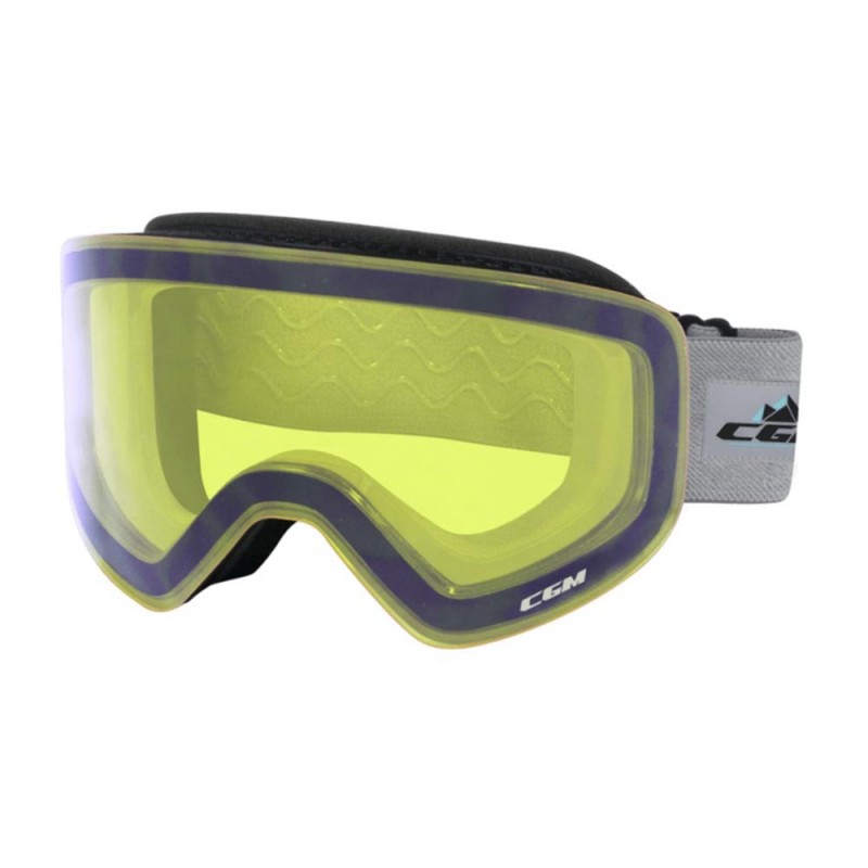 Maschera da sci CGM 781A c nero/gialla