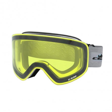 Maschera da sci CGM 781A MAG bianco/gialla